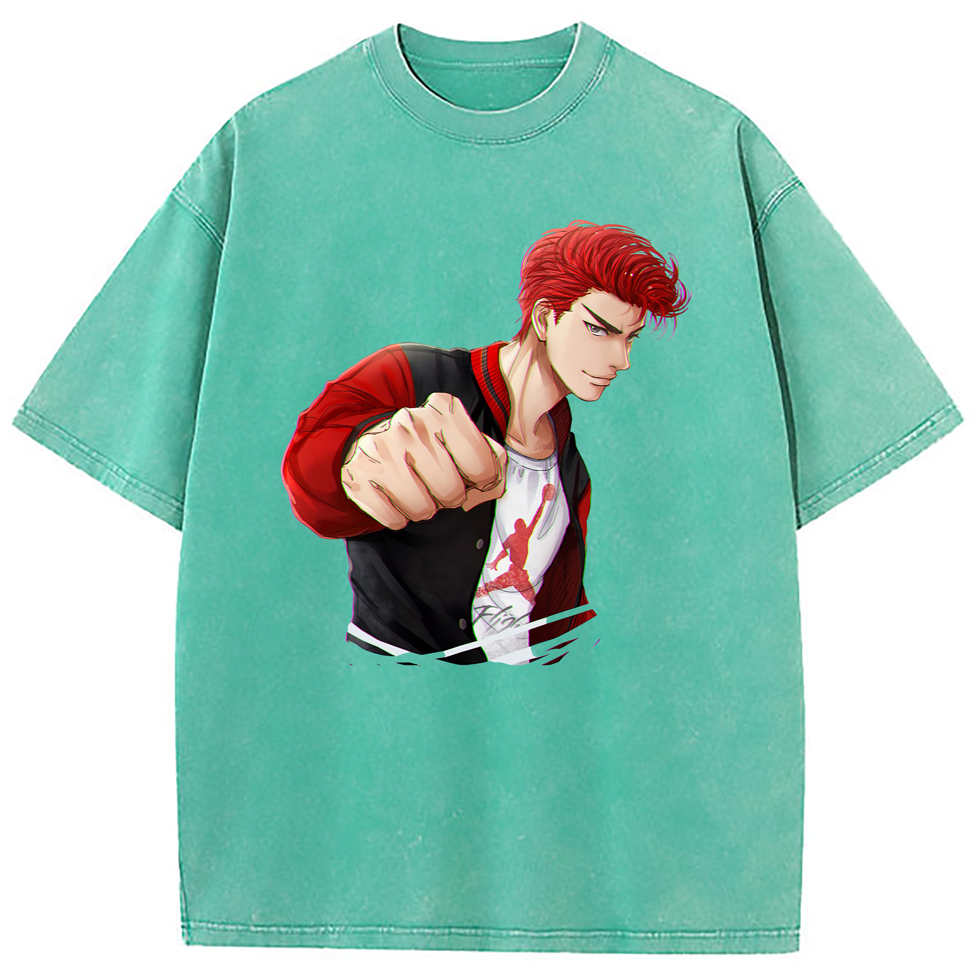 （画像用） SLAM DUNK／スラムダンク 綿100% ヴィンテージ風 半袖Tシャツ（フロントプリント）
